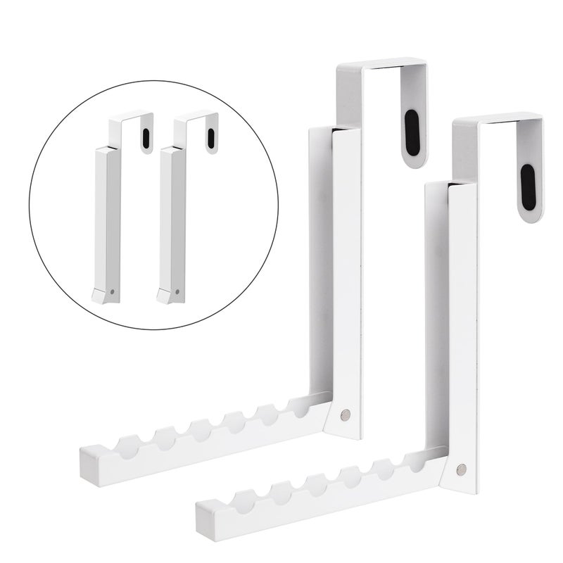 Inntop 2 Pack Over The Door Hanger Hooks for Clothes  Portable Storage Hooks  Heavy Duty Foldable Clothes Organizer Coat Towels Hanging Rack - Image 1